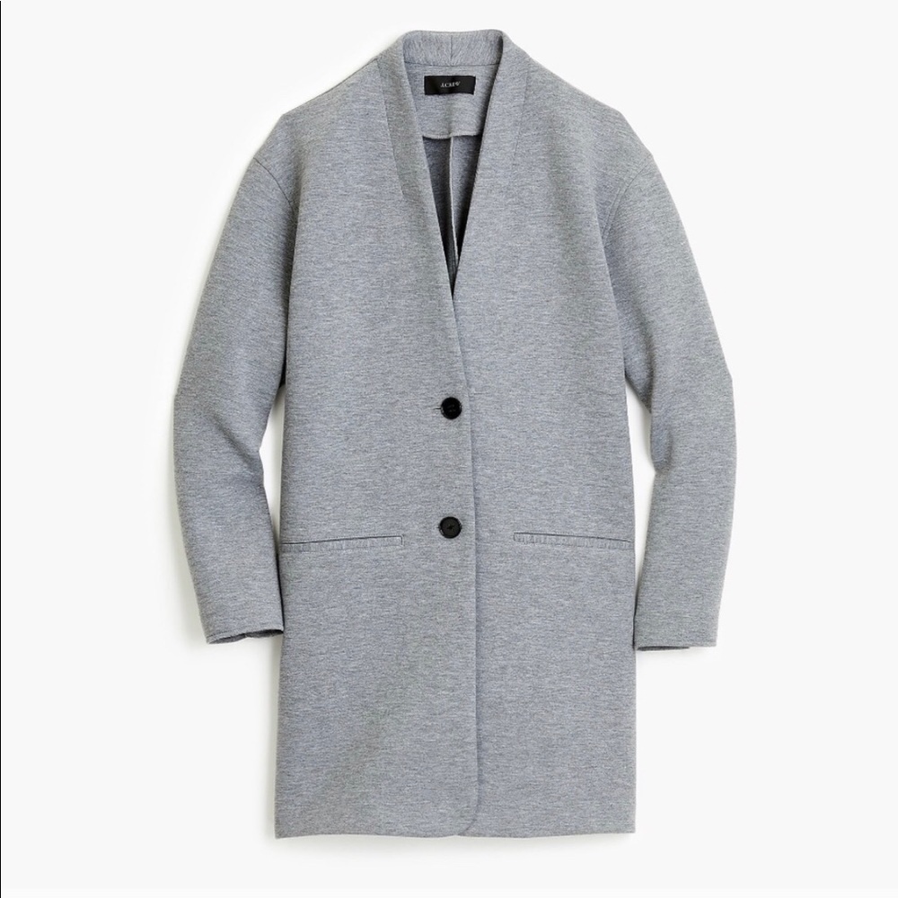 J. Crew Drapey Heather Gray Coat - Picture 1 of 7